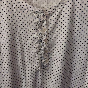 Light weight V-neck, Long-sleeve Fancy Tee Blouse